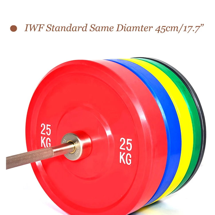 Nantong Factory Custom OB Anti Crack Barbell Solid Rubber Weight Competition Bumper Plates