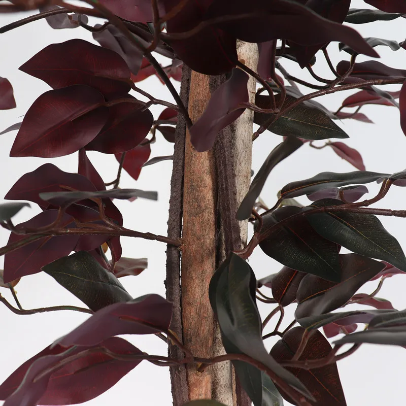 Ins style decorative cheap artificial ficus plant red banyan tree