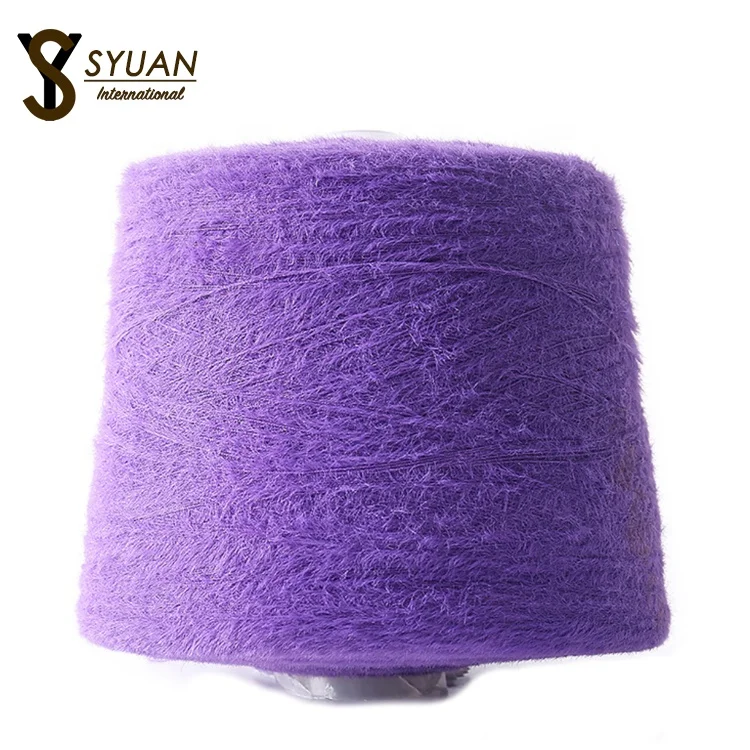 
1/13Nm High Quality fun fur yarn core spun Hand Knitting Mink Yarn 