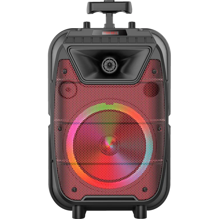 china Manufacturer of hot sale ZQS8121 voice-controlled magic lights wireless portable speaker  karaoke outdoor sports