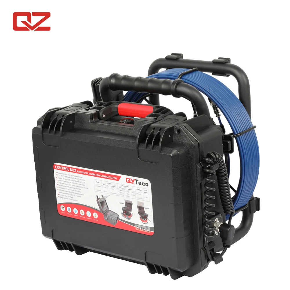 12.8mm Camera Head 20m Push Rod Cable Sewer Pipe Inspection Camera System