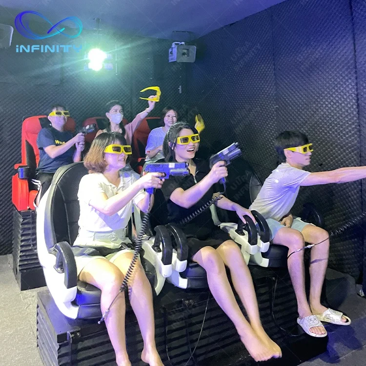 Amusement Park Equipment 3D Glass Immersive Experience 5d Theater 5d Movie 7d Cinema System Multiplayer Seats Film with Shooting