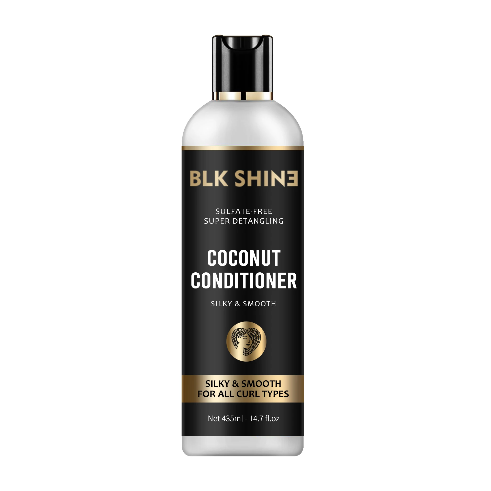 BLK Shine Private Label natural sulphate free organic Shampoo and Conditioner Set hair care gift for women treatment