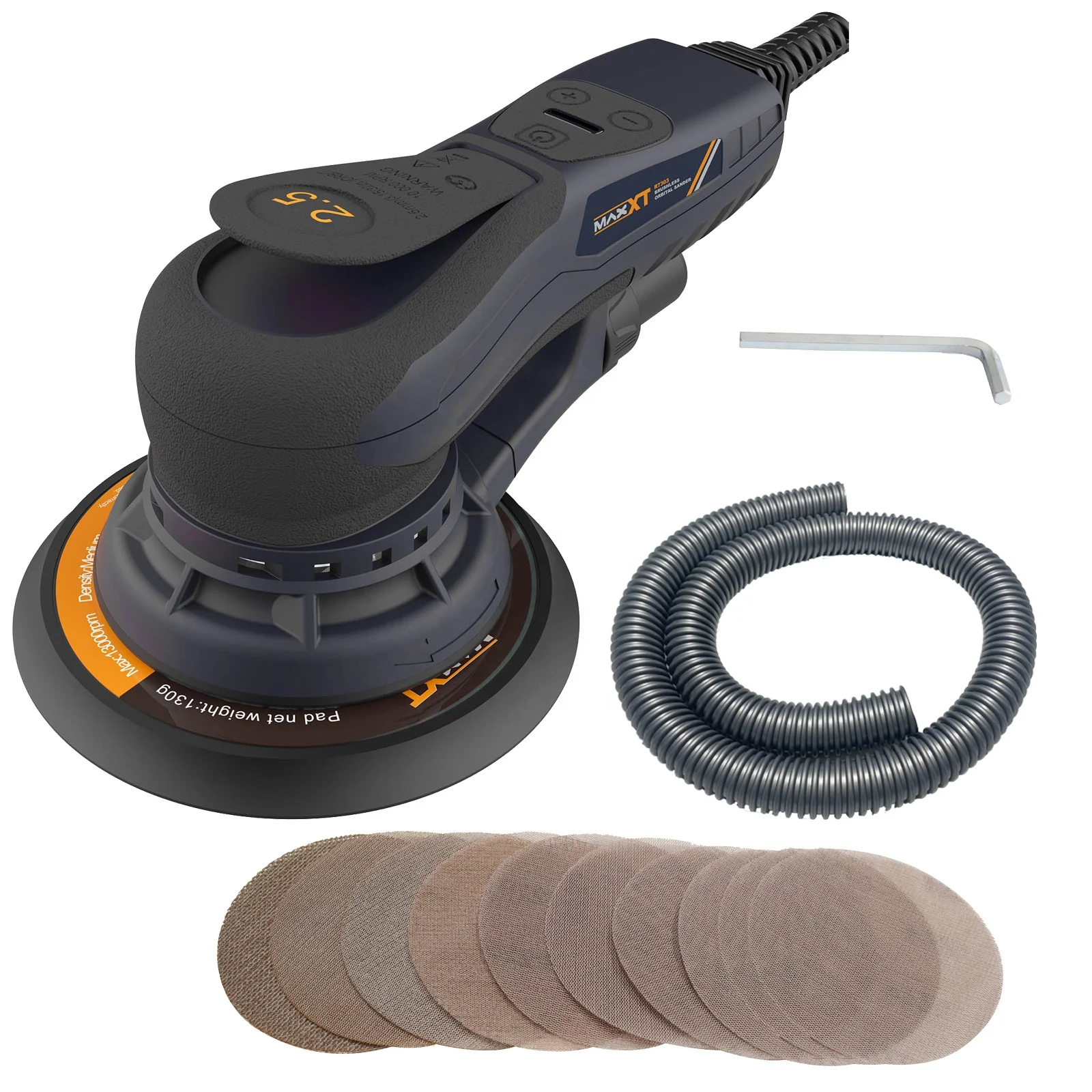 Burley Wholesale Brushless Random Orbit Electric Orbital Sander  5Inch 6 Inch Pad Size