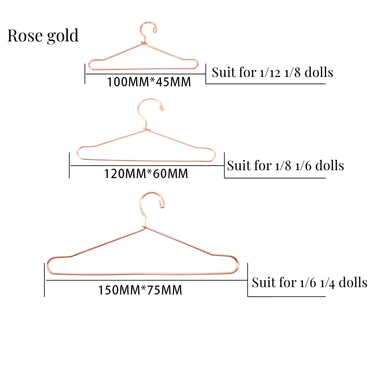 Wholesale metal hanger doll clothes mini hanger BJD doll accessories