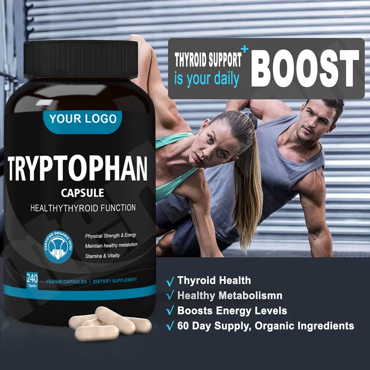OEM supplement price 73-22-3 l-tryptophan amino acid sleep food grade tryptophan capsules