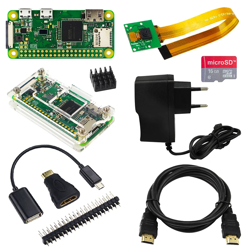 Top quality raspberry pi zero w game full kit with camera and case
