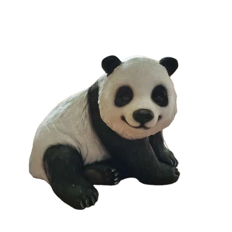 New Design Art Mall Decoration Sculpture Panda Artificial animal outdoor topiary