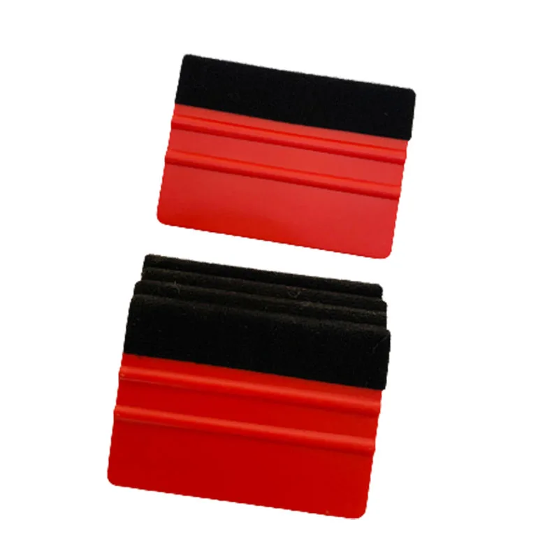 4-Inch Plastic Squeegees with Felt Edge for Easy Vinyl Application Window Use Rubber and Aluminum Handle Material