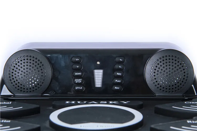 Good price portable usb roll up drum set silicon foldable with Stick and dual speakers