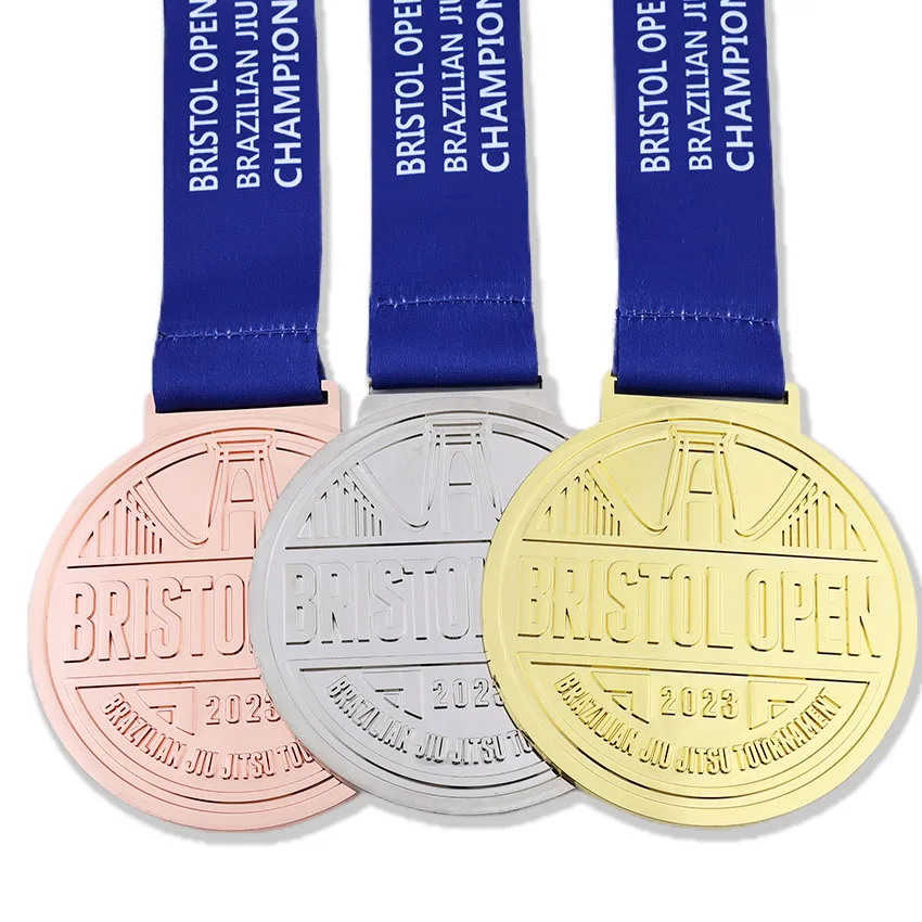 Металлическое карате тхэквондо Bjj Jiu Jitsu дзюдо открытые медали от производителя бесплатный дизайн на заказ спортивный сувенир из цинкового сплава Европейское народное искусство