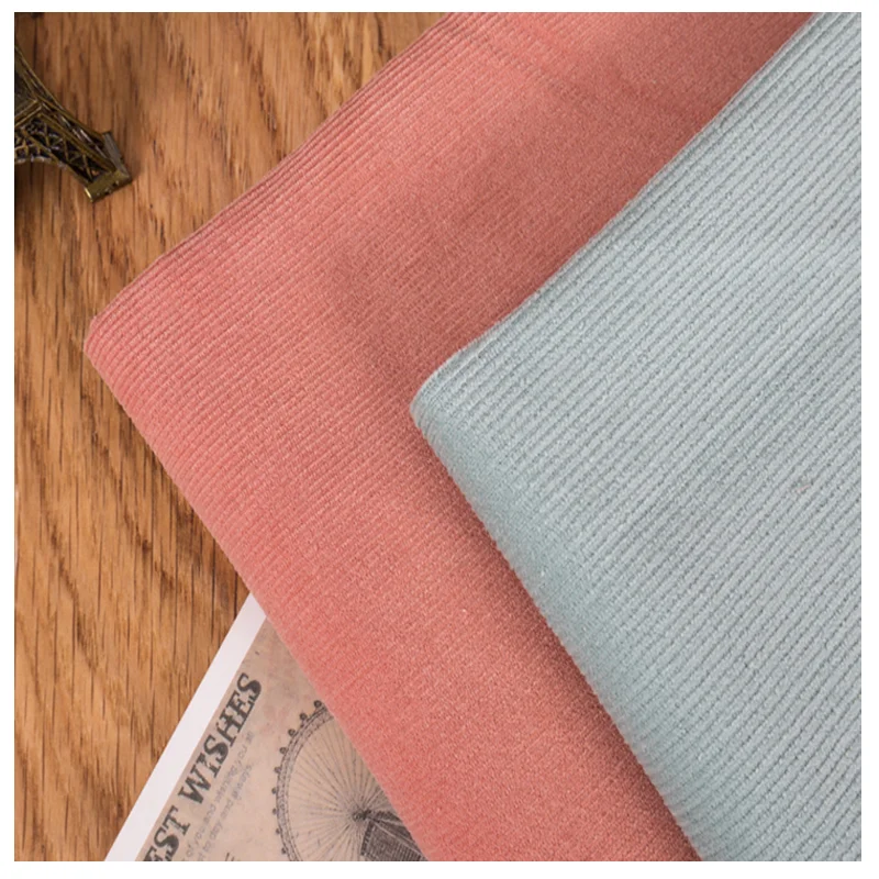 Hot sale custom soft microfiber knit pure cotton corduroy fabric price wholesale for garment
