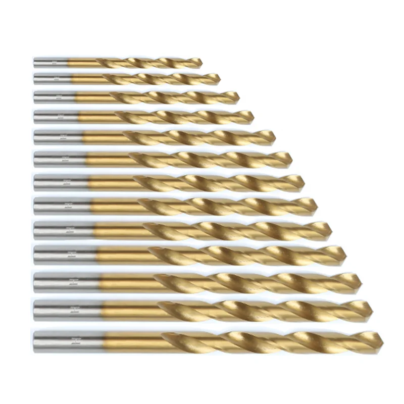 tin-coated buy twist drill bit m42 m35 din338 hss metal drill bits