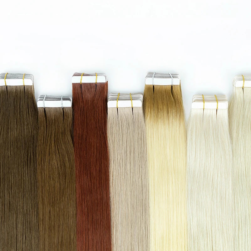 Wholesale European Hair Invisible Skin Weft Tape in Extensions 100 Human Hair Tape in Human Hair Extensions