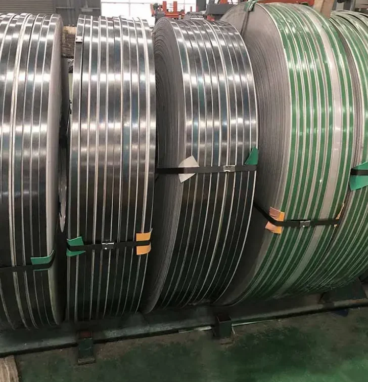 Cold Rolled Galvanized Metal Steel Strip 0.3-2mm Thickness Aisi Standard 2B Surface Finish Hot Dipped GI Steel Coil from China