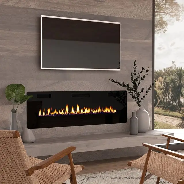 New Style Indoor Bio Ethanol Fireplace Stoves 2400 mm Insert Smart Bio Ethanol Electric Fireplace Eco-friendly Modern Apartment