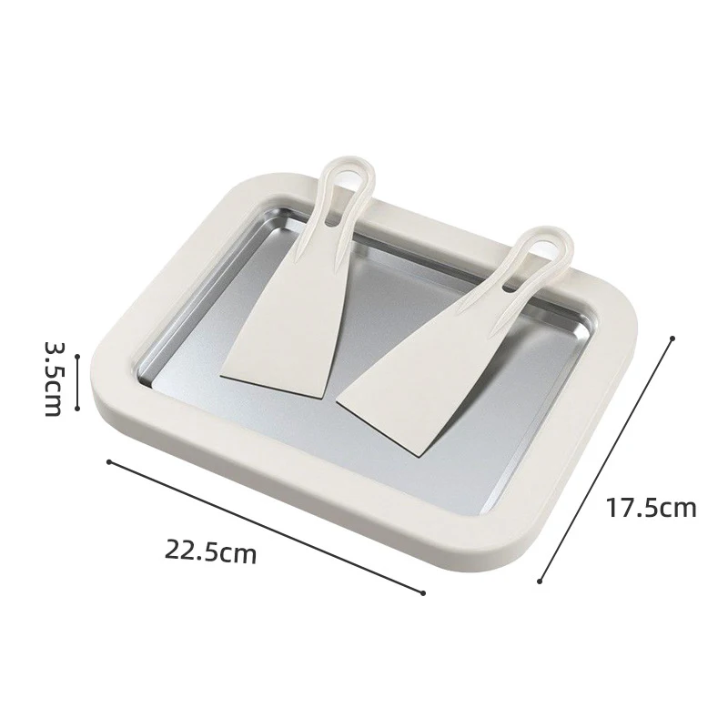 Household fried yogurt machine summer mini fried ice tray small homemade DIY snacks 304 stainless steel fried yogurt tray