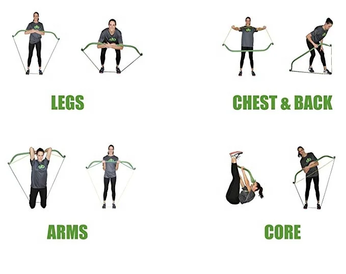 Wellshow спортивный лук, Портативная Домашняя тренажерная система сопротивления, тяжелый набор для тяжелой атлетики и тренировок с интервалом HIIT