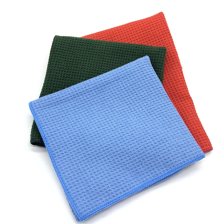 80/20 Microfiber Waffle Towel Disposable Car Cleaning and Glass Cleaning Towel