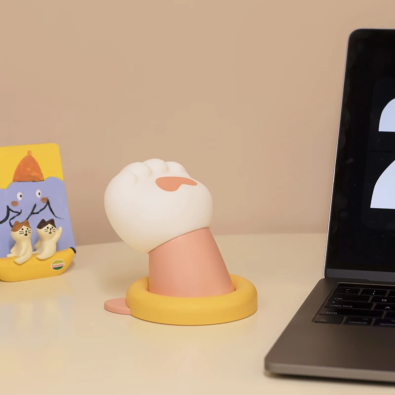 Creative Cute CAT PAW USB Bedroom Lamps Silicone Lamp Rechargeable Touch control NIGHT LIGHT for kids gift