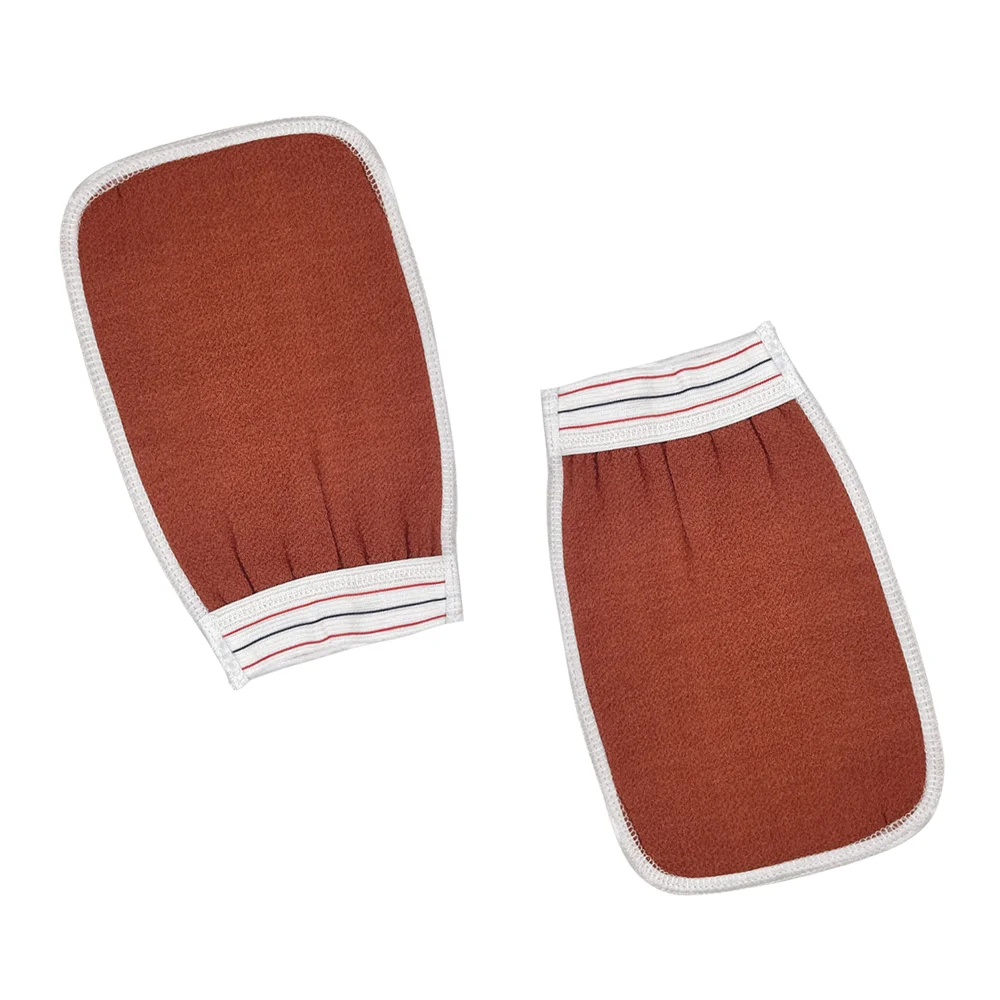 Wholesale Body Scrubber Nylon Viscose Exfoliating Gloves Custom Exfoliating Bath Shower Gloves for Spa