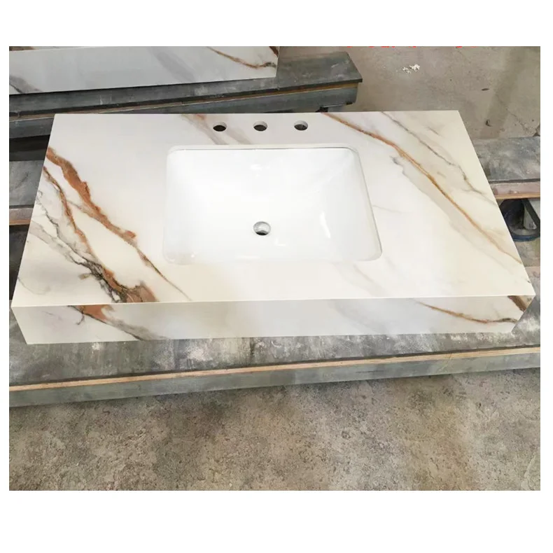 New Design White Bathroom Wash Basin Set Custom Made Size Intelligent LED Mirror Wall Cabinet Vanity 3pcs Bath Room Combo Set