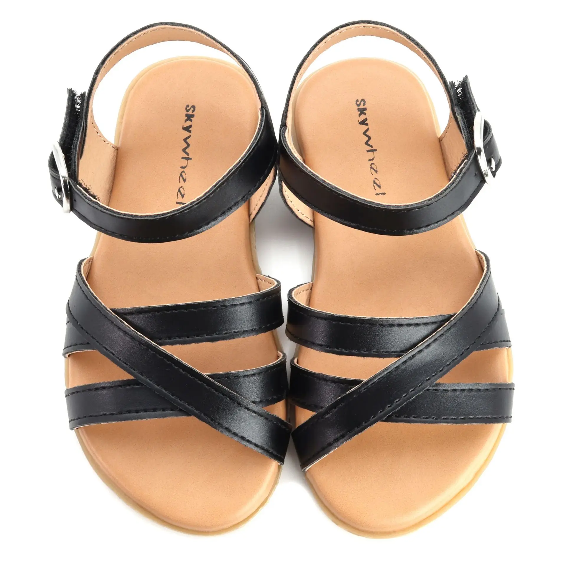 Распродажа, низкий минимальный заказ, дешевые летние новые открытые сандалии с открытым носком для девочек, римские дизайнерские сандалии для колледжа, детские спортивные сандалии с вырезами