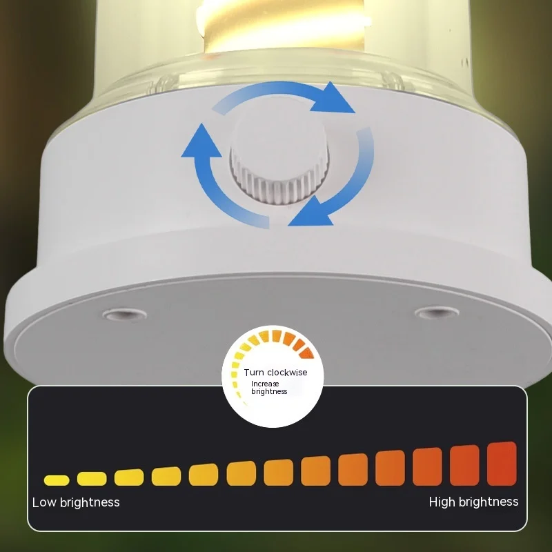 2024 Waterproof New Portable Camping Light Stepless Dimming Outdoor Camping Lamp Type-C Charging Camping Lighting