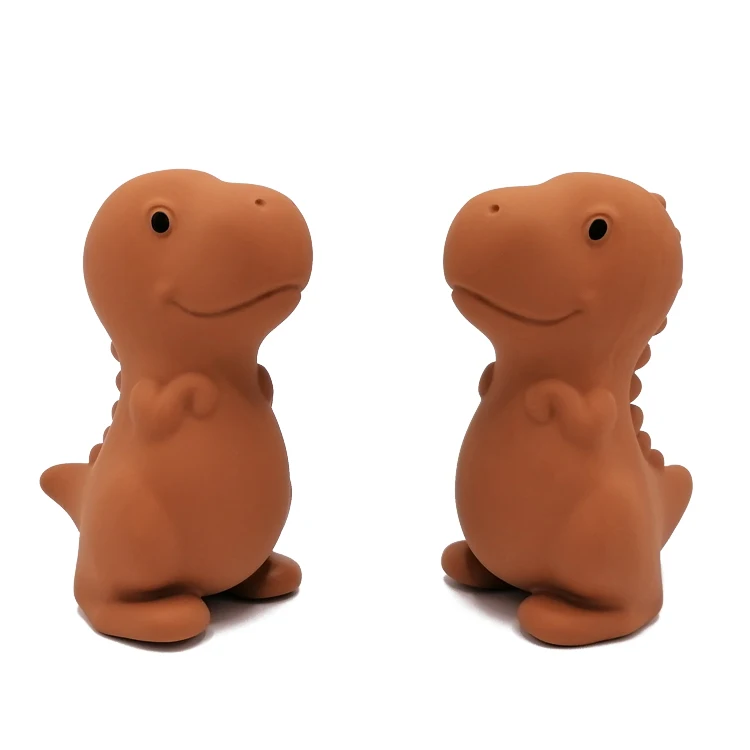 Dinosaur Teether Soother Bath Toy Made From 100% Natural Hevea Rubber For Soothing Babies Sore Gums