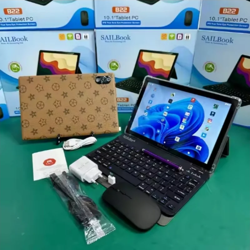 Hot Sail Air B22 Kids Laptop 10.1 inch Kids Tablets B22 Sail book wifi Laptops 5g Dual Sim Card Tablet PC For Children Tablets