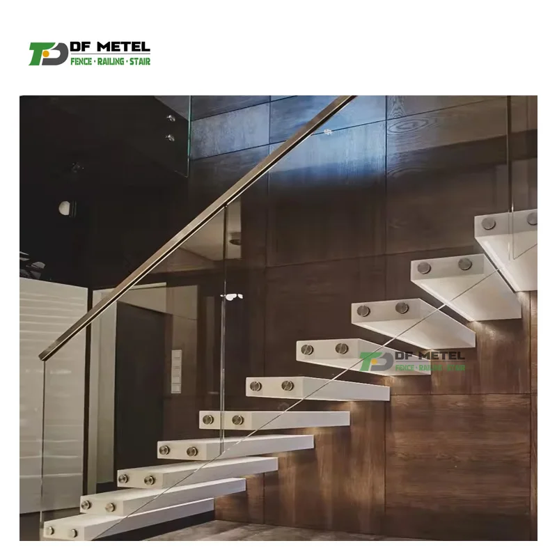 DF  Stair Standoff Bracket Frameless Tempered Glass Railing