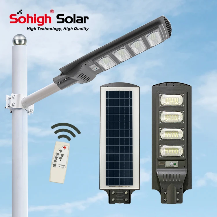 50 100 Watts 150 200 250 300 W All in One Outdoor Garden Lights IP65 Motion Lamp Panels System Panel Solar Sensor