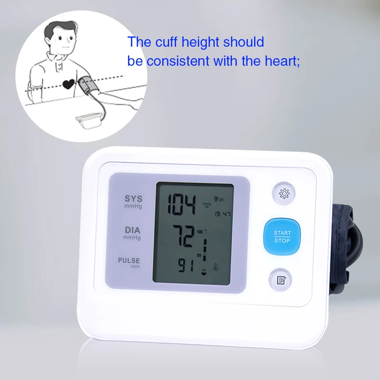 Household digital CE Automatic Upper Arm Cuff Type Bp blood pressure armband Monitor for Adult
