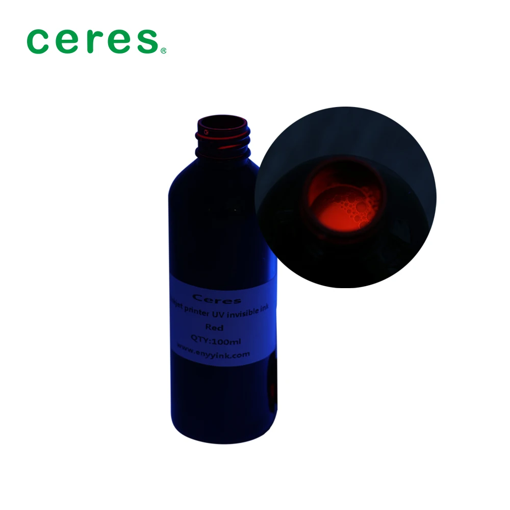 Printer ink UV Invisible Fluorescent Ink For Inkjet Printer MOQ 100ML