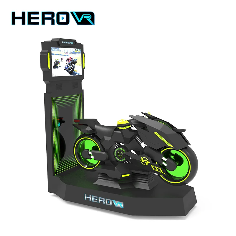 HEROVR Earn Money Fast Arcade VR Full Set Motorcycle Racing Simulator Cockpit