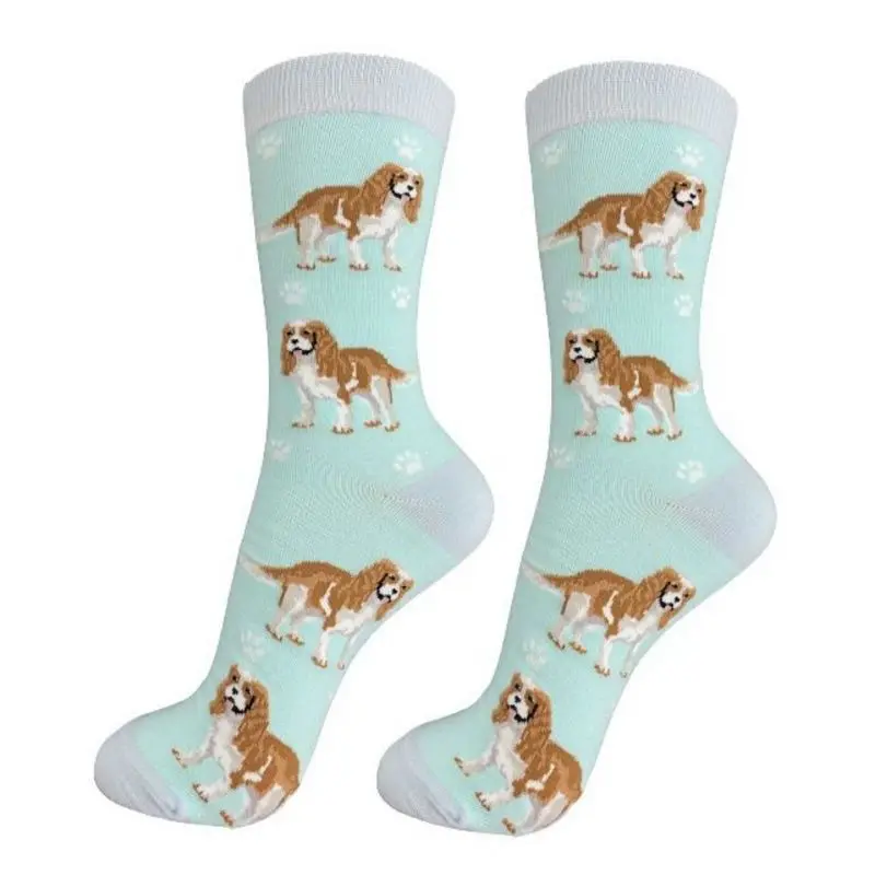 Fun High Quality King Charles Cavalier Sock Dog Gifts Socks For Women Men
