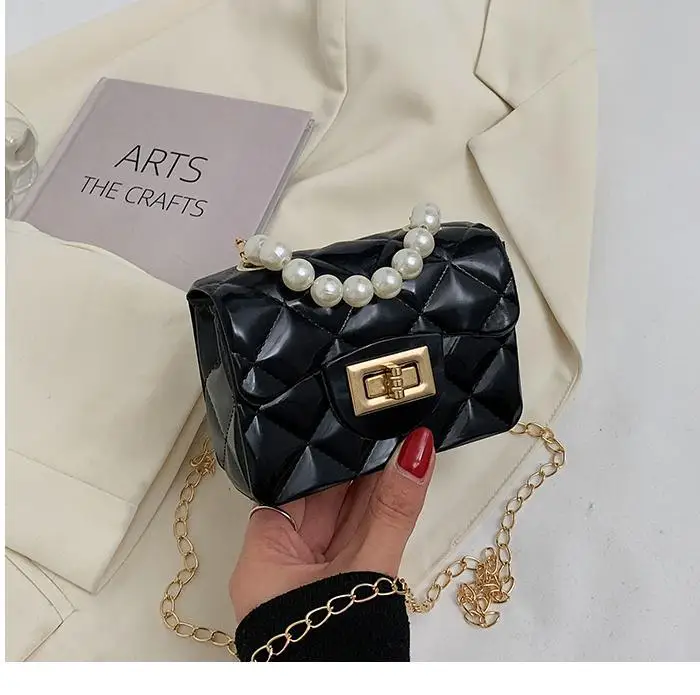 wholesale chic fashion mini purse cheap women bag crossbody jelly material summer use money change pocket mini bag