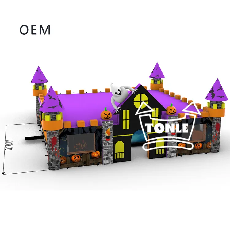 New design carnival games halloween haunted house inflatable maze for sale