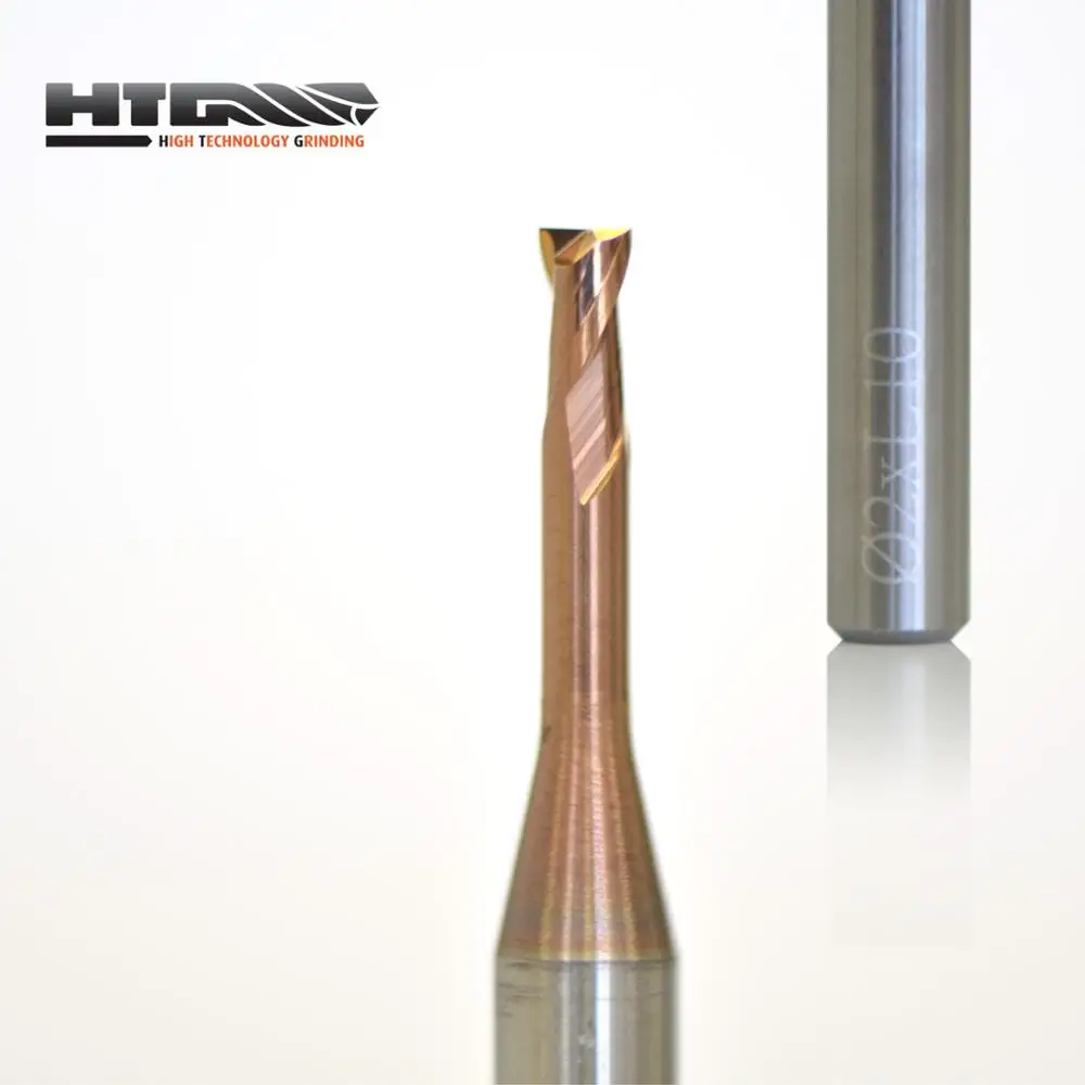  HTG лучшее качество карбида вольфрама 2 каннелюра с микро-торцевая фреза EMT5-0102C-L16-TS10 для нержавеющей стали