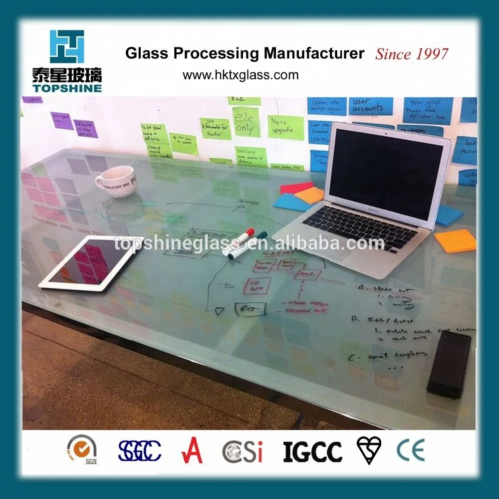customized desktop glass whiteboard dry erase for writing