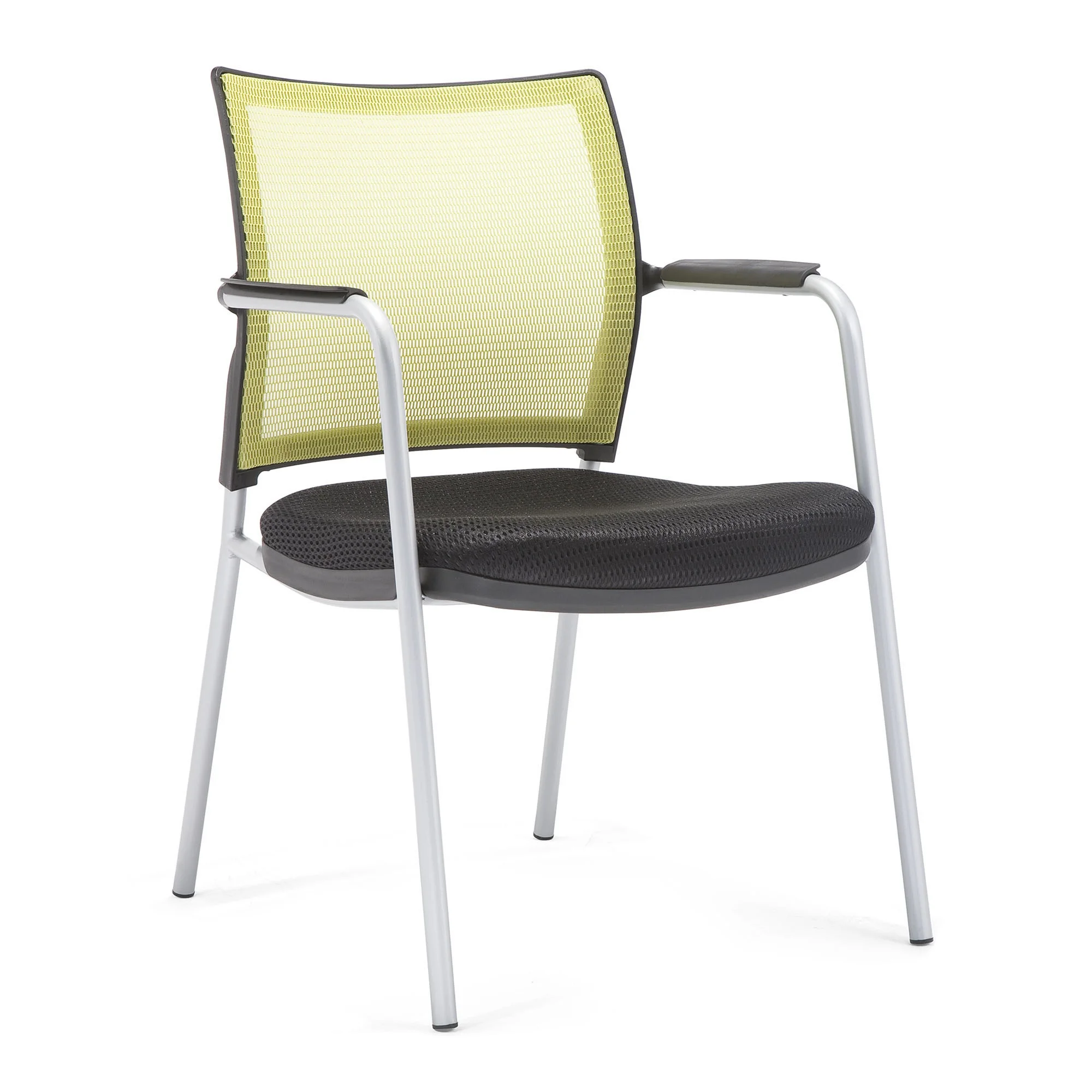 GS-1773 Conference Visitor Reception Chair Comfortable Breathable Mesh with 4-Leg PP Armrests