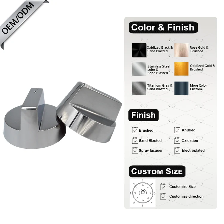 Запасные части кухонного прибора цинковые Сменные ручки для духовки горелка барбекю металлическая ручка плиты газовой