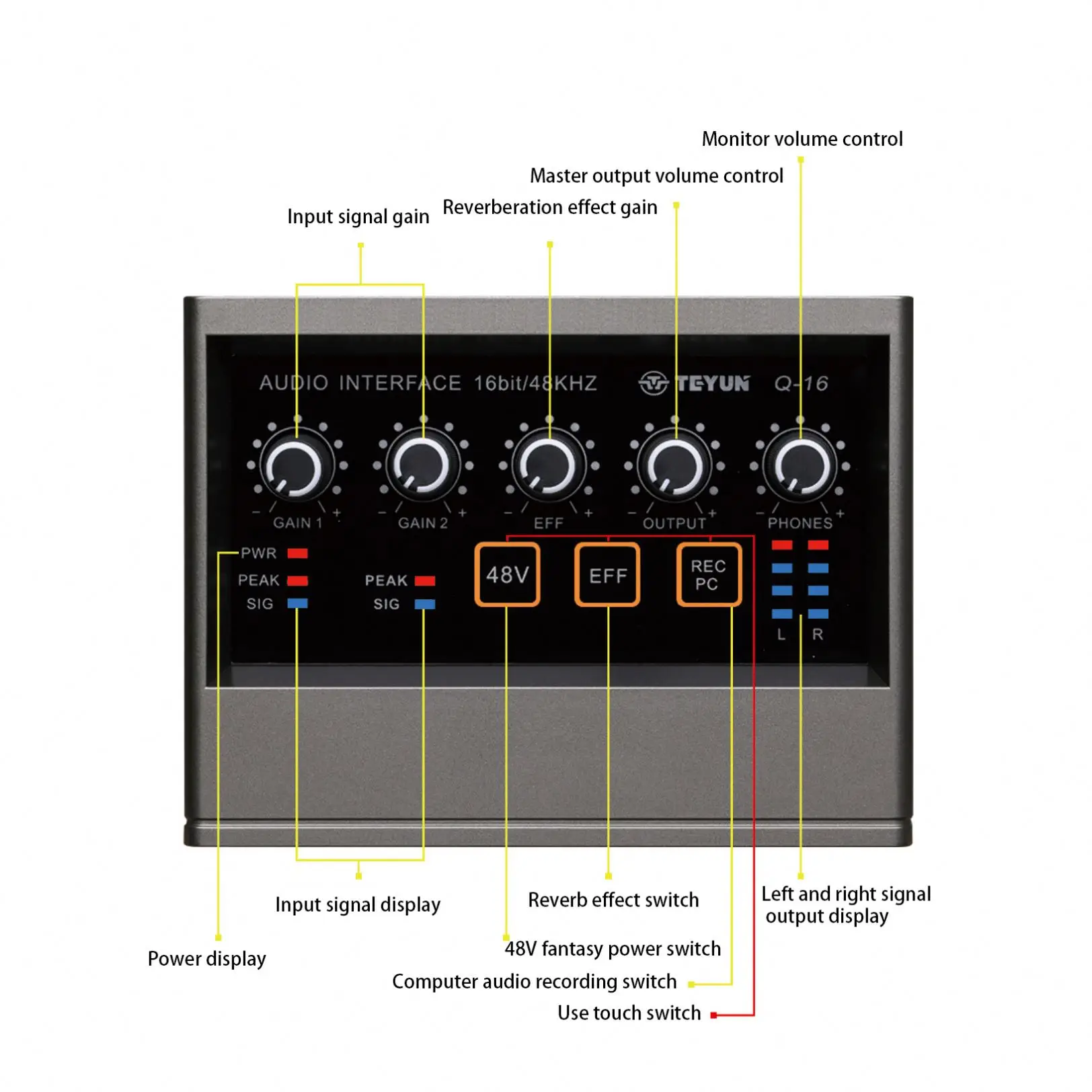 weston Q16 Mobile Phone Sound Card Mixer Set audio mixer with microphone for live stream podcast equipment bundle soundcards