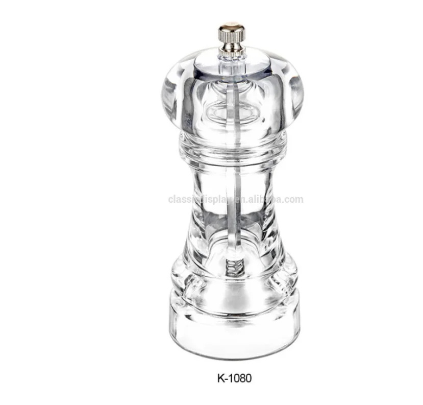 
K-1080 New Trending Product Kitchen Item Clear Acrylic Manual Grinder Spice Grinder Mill 