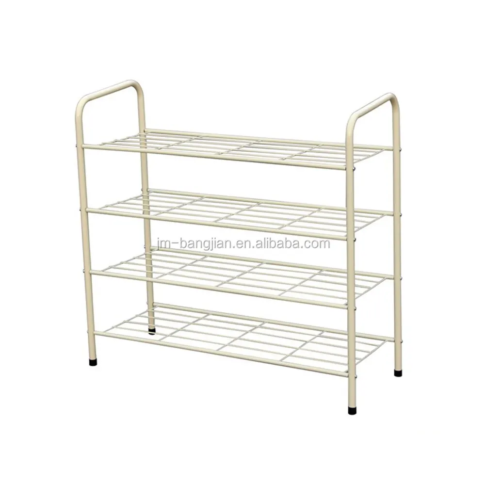 Factory Supply Spray- Powder 4 Tiers Cheap Shoe Rack Organizer Shoe Racks For Home