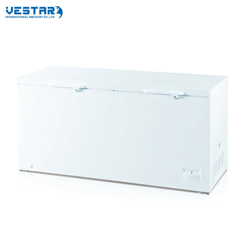 Wholesale 1000L Big Capacity Four Door Stainless Steel Chest Deep Freezers Upright Freezer Chest