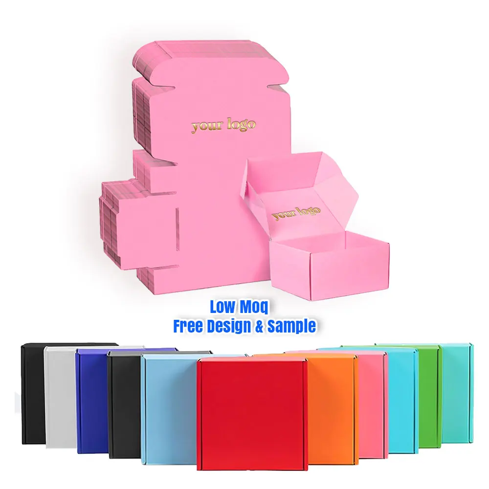 OEM Custom Logo Printed Luxury Corrugated Folding Kraft Cosmetic Paper Packaging Box Cardboard Shipping Mailer Box