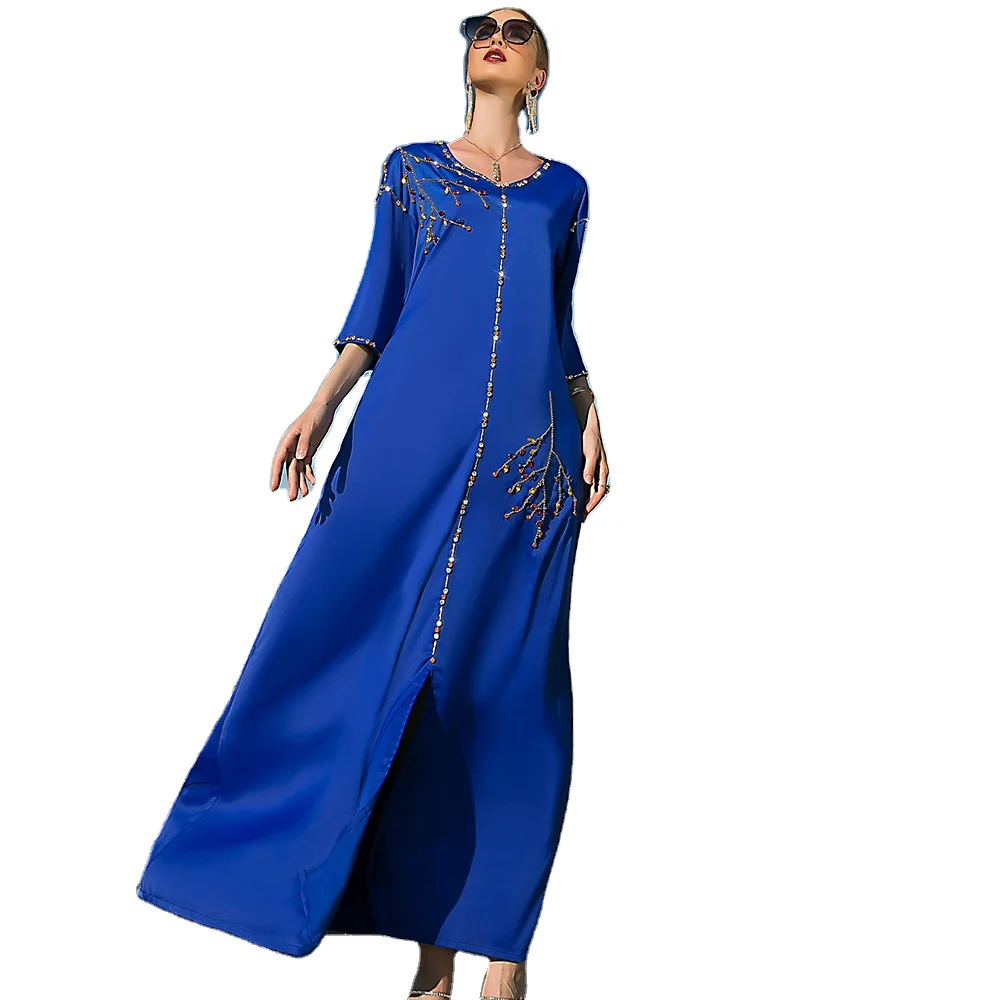 New arrival satin jakarta Glory muslim dress wholesale Glory abaya wholesale dubai islamic clothing terms