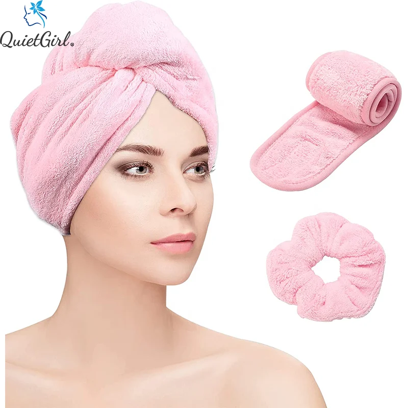 Быстросохнущее полотенце для волос из Микрофибры Салон тюрбан спа повязка на
