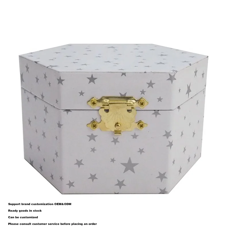 Paper jewelry music box cross-border mechanical music box Little girl jewelry storage box can be modified appearance design